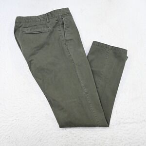 7 Diamonds Chino Pants Mens Size 32 x 30* Green Straight Fit Stretch Flat Front